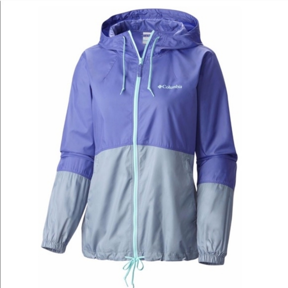 Columbia Flash‎ Forward Zip Up Jacket Windbreaker Color Block Women's Size Small
